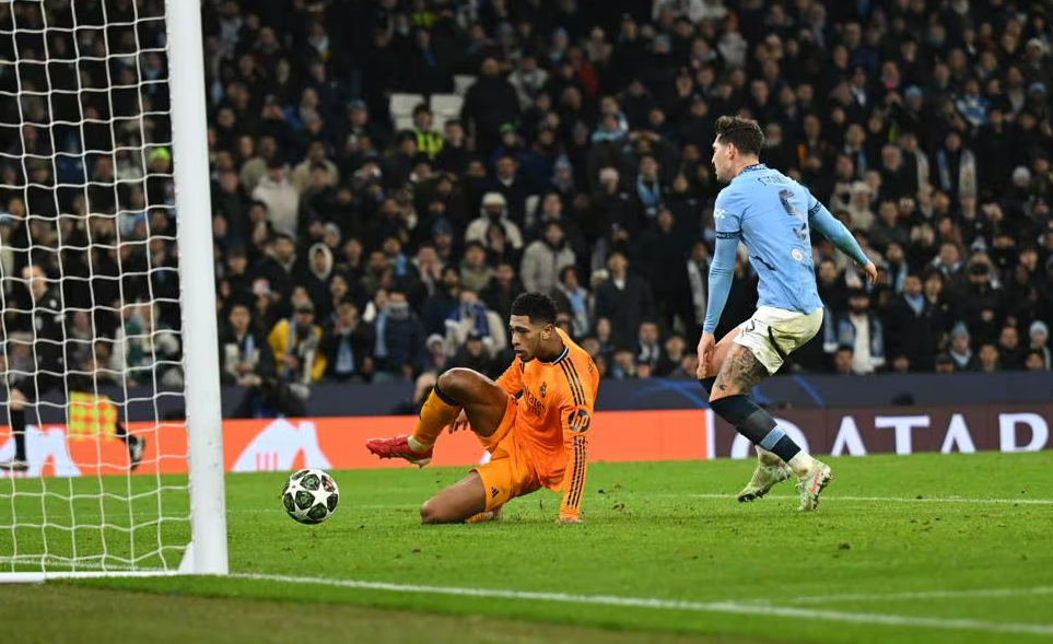 Джуд Беллингем забил победный мяч "Реала" в ворота "Ман Сити". Фото: УЕФА