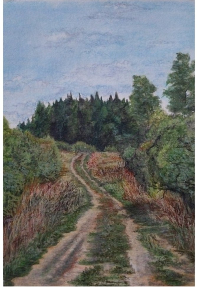 Дорога к реке. Художник Марина Сатина 