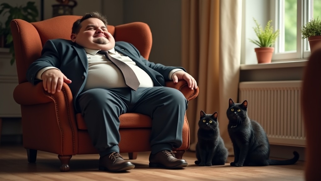 на самом деле он вообще не улыбался! 