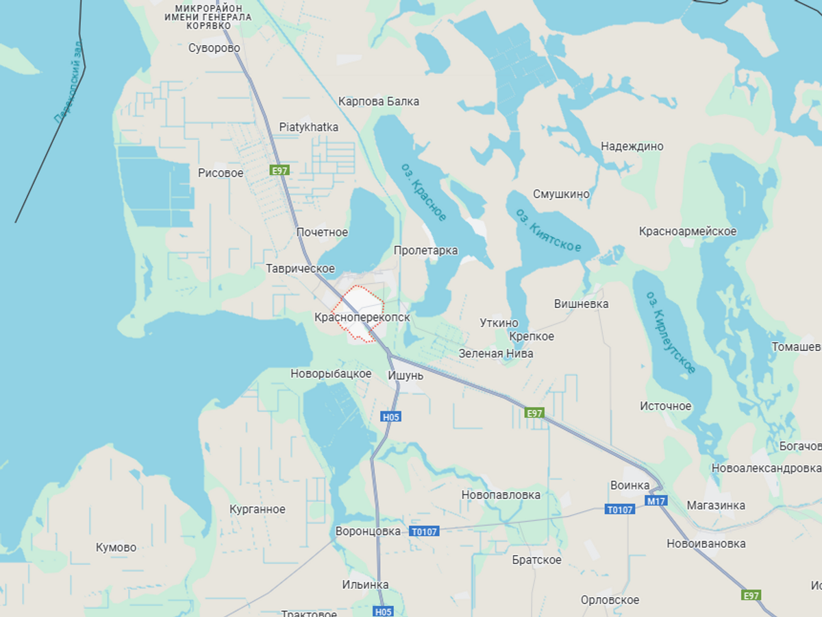    Красноперекопск на Google Maps© Фото : Google Maps