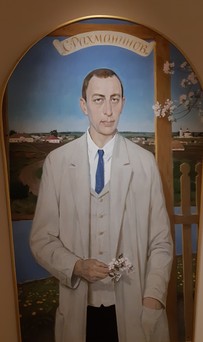 Жилинский Д.Д. Портрет композитора Сергея Рахманинова. 2004-2005. ДСП. Темпера. ММДМ.