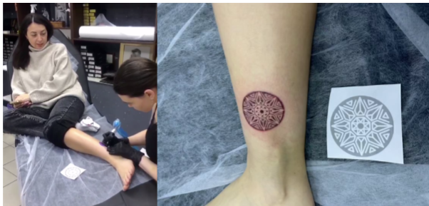 Ольга отважилась на смелый шаг - фирменный "мерч" Алтарии на теле в виде тату