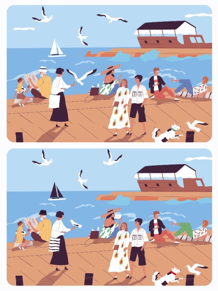 Найдите отличия на рисунках