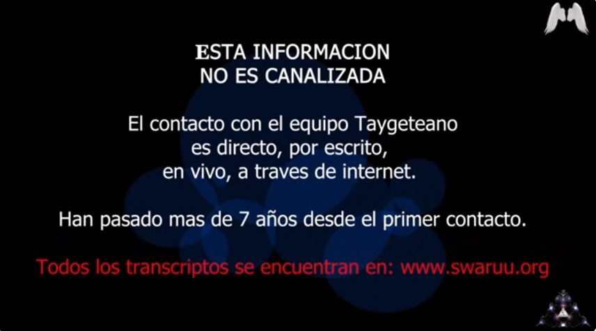 ЭТА ИНФОРМАЦИЯ ПОЛУЧЕНА НЕ ПУТЁМ ЧЕННЕЛИНГА, Контакт с тайгетеанской командой прямой, в письменном виде, в реальном времени онлайн, через интернет. Прошло уже более7 лет с первого контакта. Все транскрипции находятся на сайте www.swaruu.org