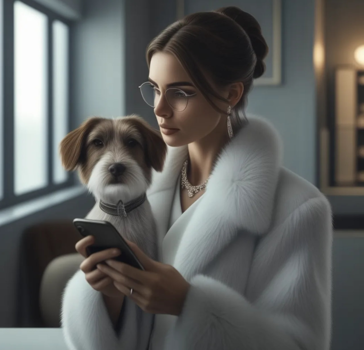 На рисунке, вероятно, та самая знакомая ведёт приём