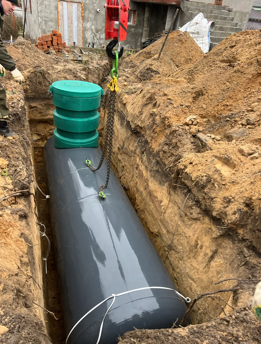 Установка газгольдера Optima для загородного дома