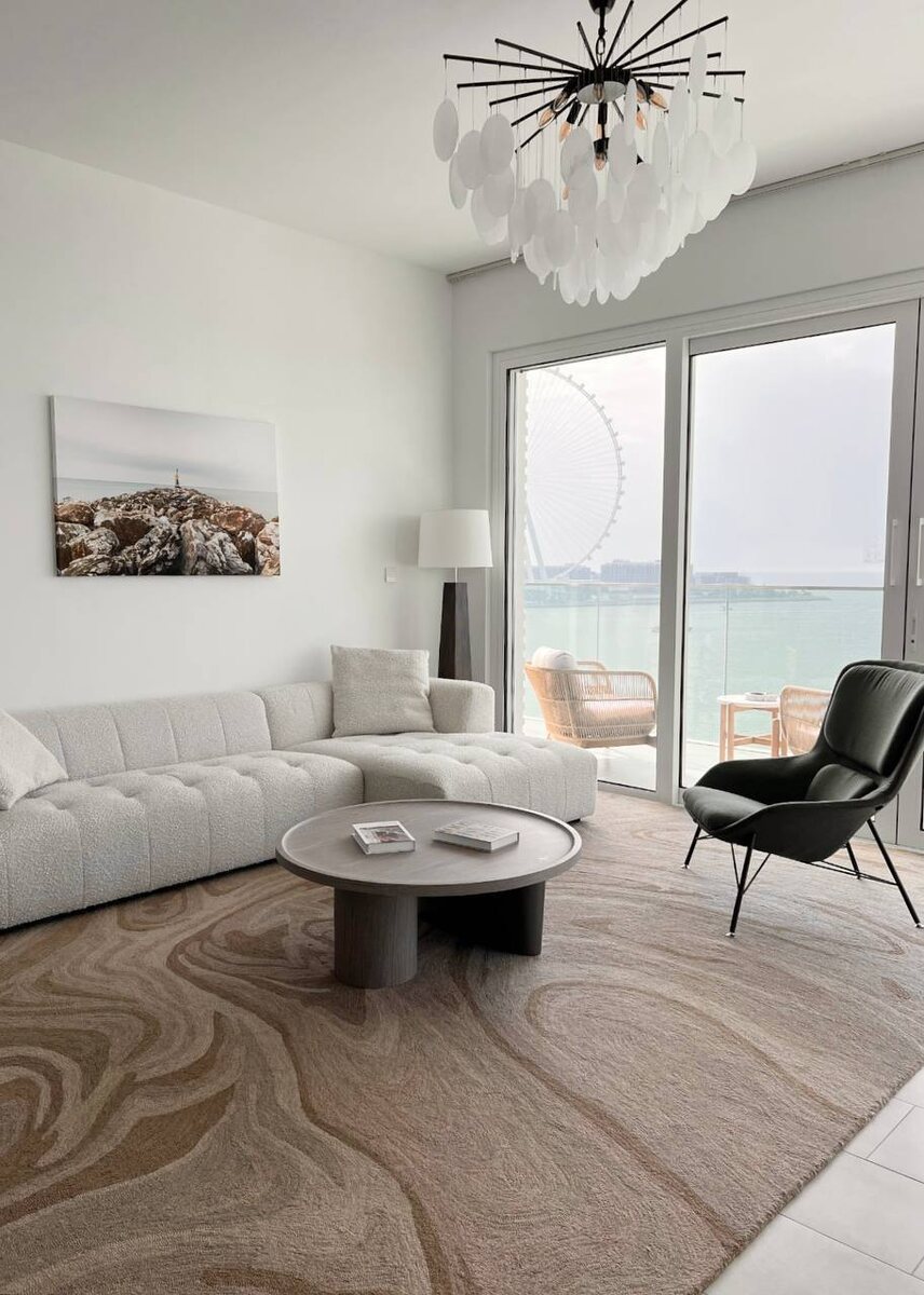 Интерьер с элементами прибрежного стиля coastal, проект Furni 