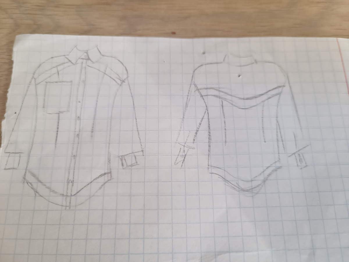 Зарисовка карандашом на первом попавшемся клочке бумаги 🙈