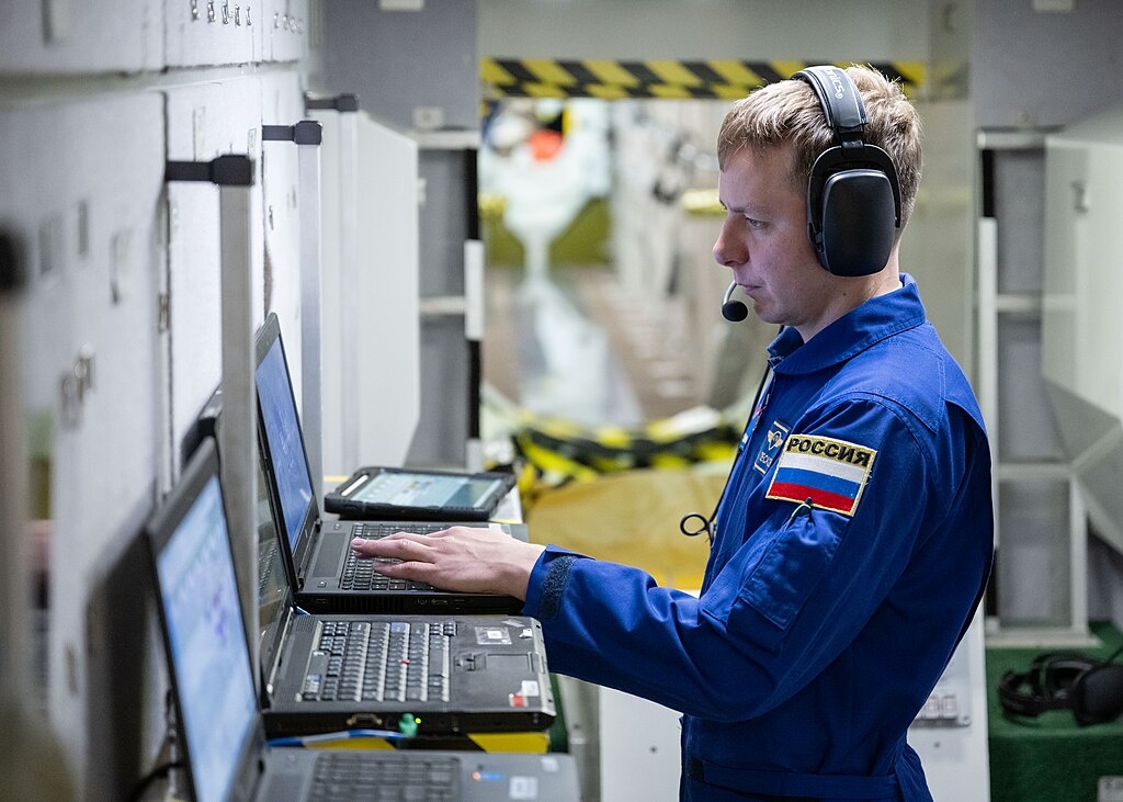 Кирилл Песков в космическом центре им.Джонсона (Соединённые Штаты)