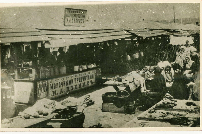 Один из рынков Екатеринодара в начале XX века
