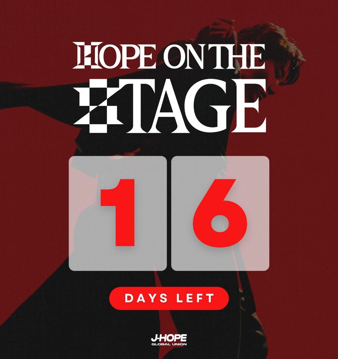 Фото из соцсети: обратный отсчёт- на 12.02.2025г. до сольного мирового турне Джей-Хоупа из BTS