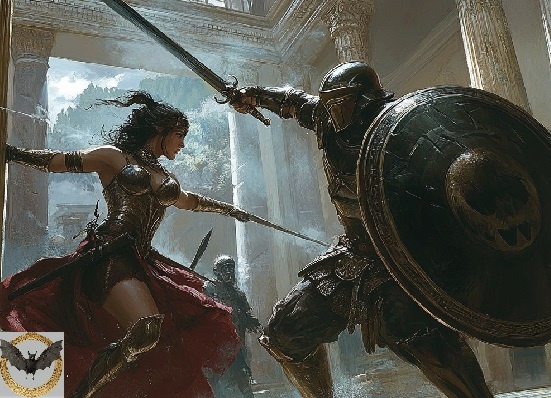 Увы, MidJourney трудно объяснить экипировку гладиаторов...))