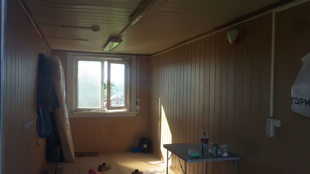 строительный вагончик изнутри