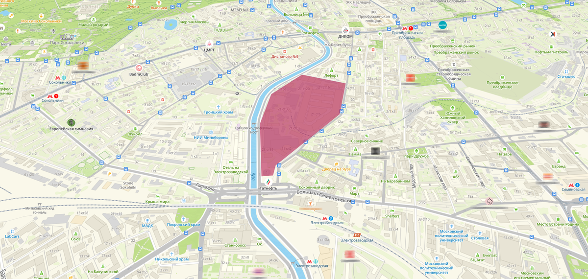 Пятно застройки ЖК Форт