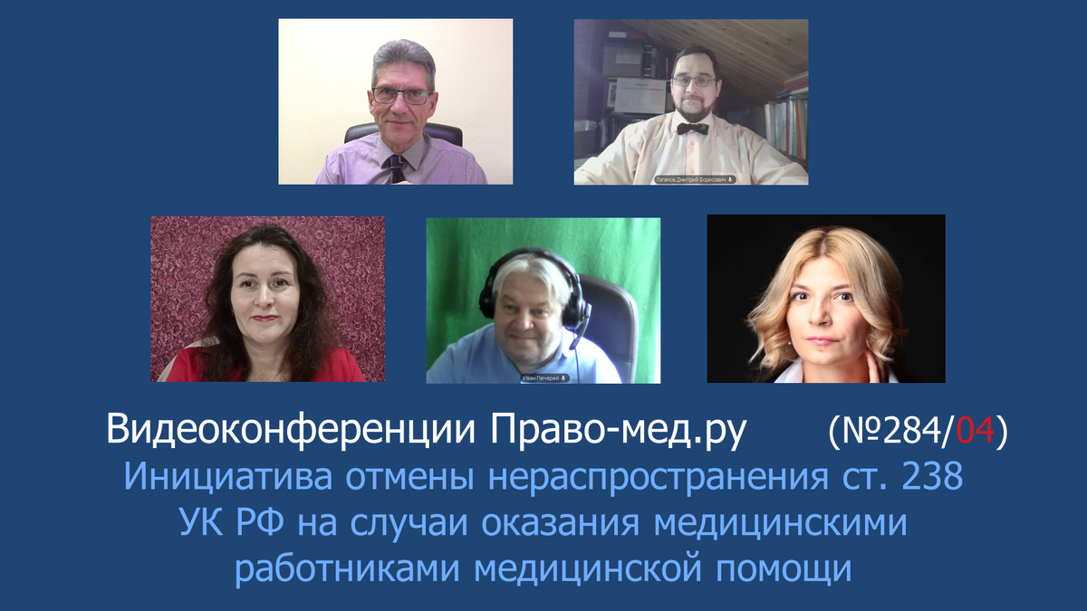 Видеоконференция Право-мед.ру № 284 (04) от 12 февраля 2025 года