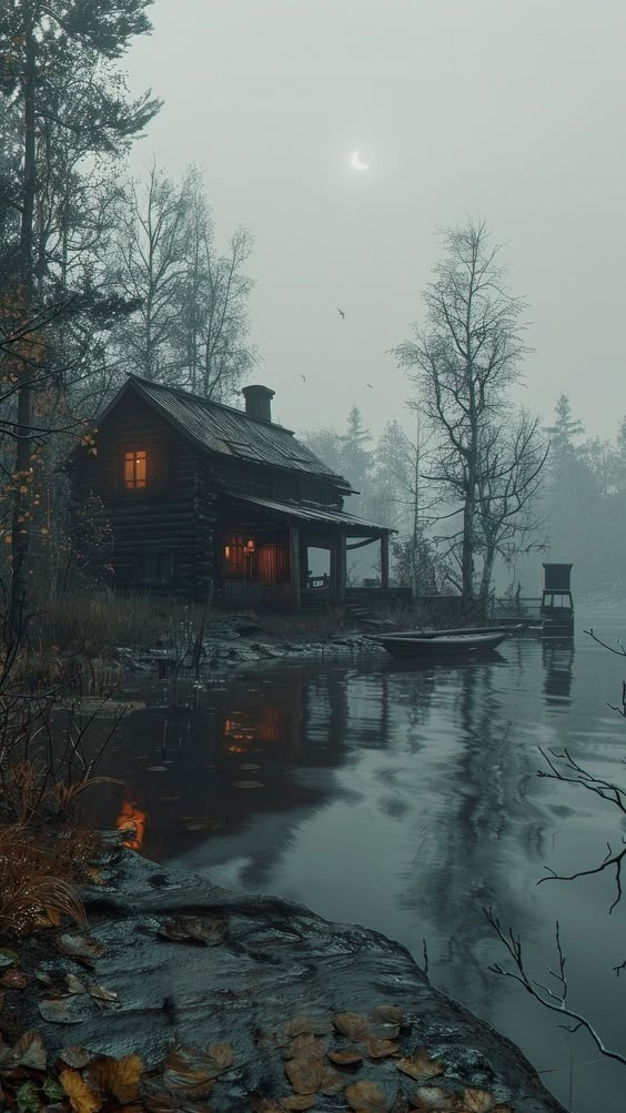 Домик Велены на опушке леса