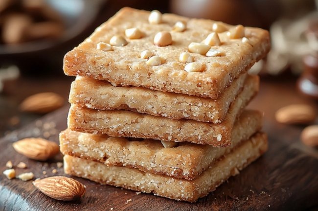    Вот как можно приготовить песочное печенье с миндалем.