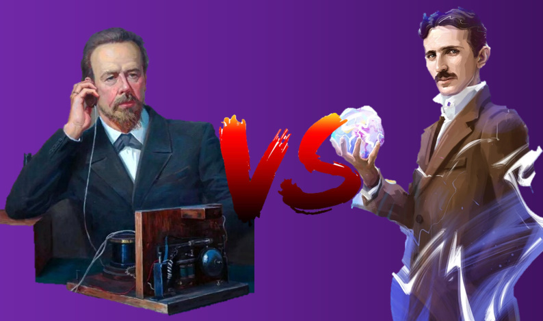 Слева – Александр Степанович Попов (1859-1906) – российский физик и электрик; справа – Никола Тесла (1856-1943) – сербский физик и инженер. Изображения взяты из открытых источников