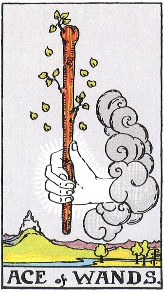 Туз Жезлов «Таро Райдера-Уэйта»