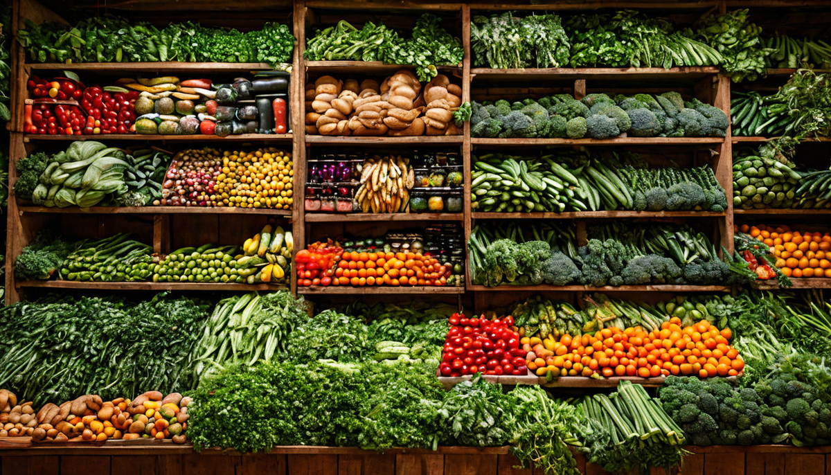 нарисованные овощи и зелень