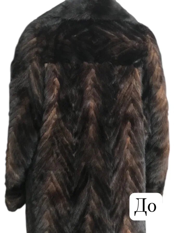 Переделка пальто из хвостиков норки. Ателье Ирины Берзиной.