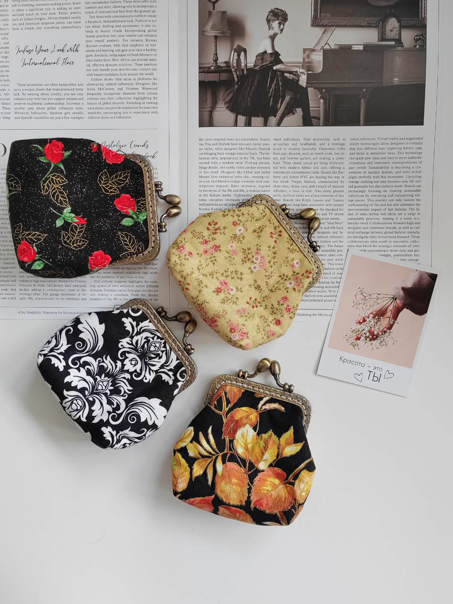 Кошельки с фермуаром ручной работы 