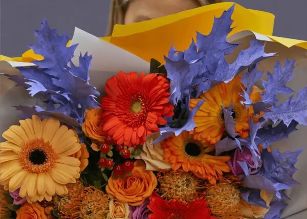   Яркая композиция с листьями от AzaliaNow Мария Казённова