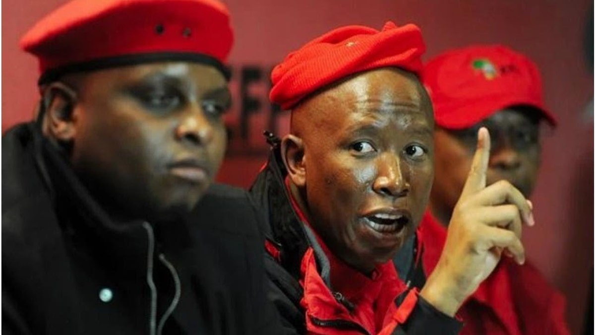 Нет. Малема просто поднял указательный палец вверх. Просто поднял. Не более.