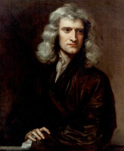 Исаак Ньютон (1642-1727), худ. Кнеллер. Гениальный натурфилософ и естествоиспытатель, создатель классической физики и механики, один из основателей современной астрономии, оптики, гидродинамики и акустики. Также, одновременно с Лейбницем и независимо от него, создал математический метод дифференциального и интегрального исчисления (основы "высшей математики").   