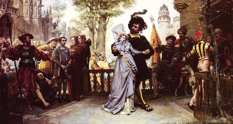 «Право первой ночи». Худ. Жюль-Арсен Гарнье, 1872 г.