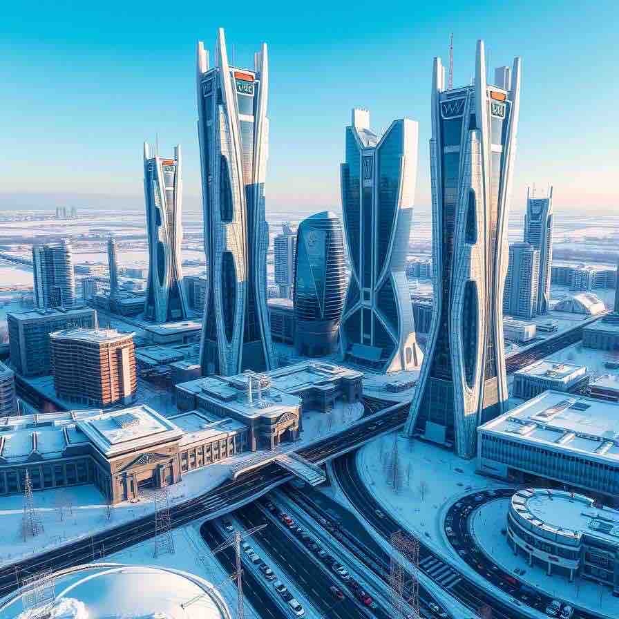 Красноярск в 2050 году.