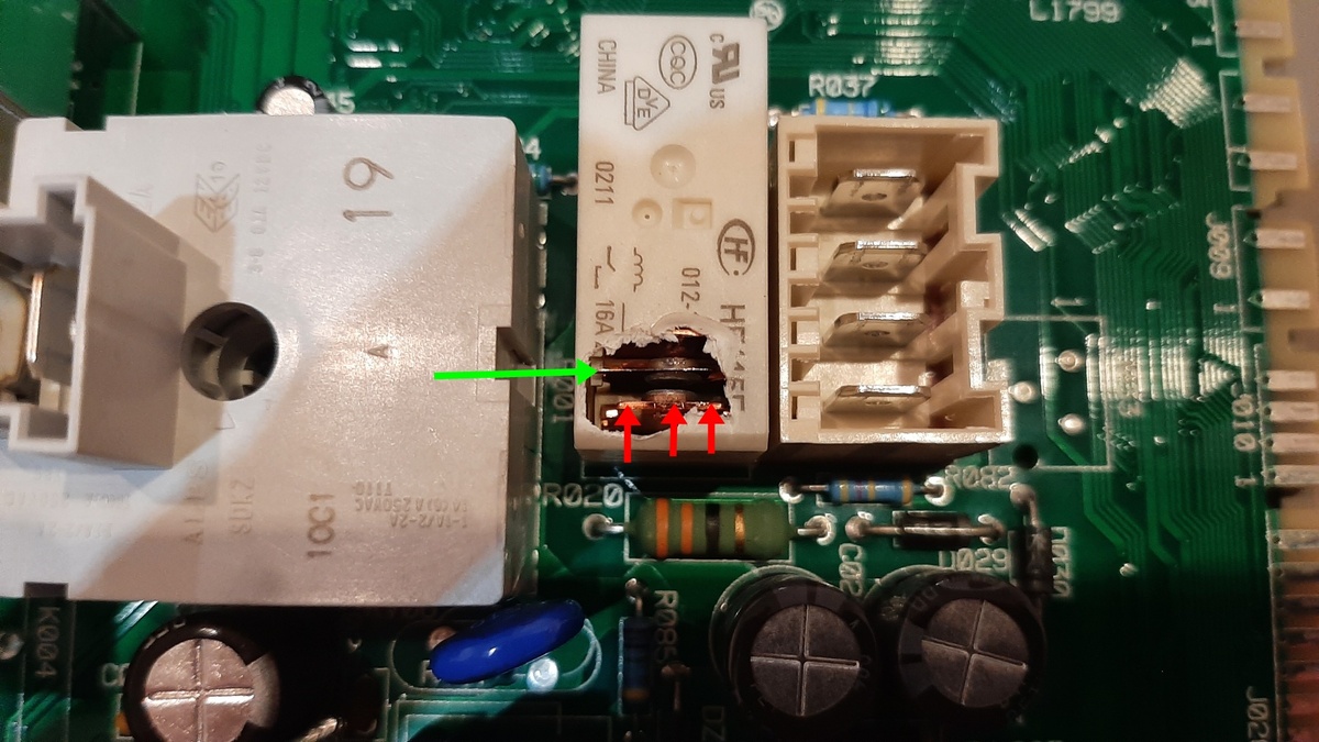 Вскрытое реле...