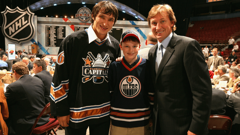 Александр Овечкин и Уэйн Гретцки на драфте НХЛ, NHL