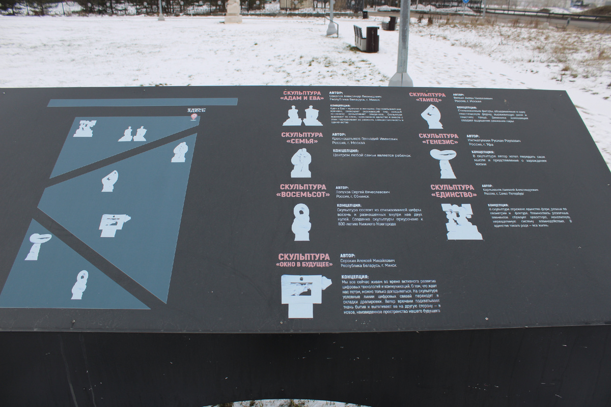 Навигация по парку скульптур. Фото автора