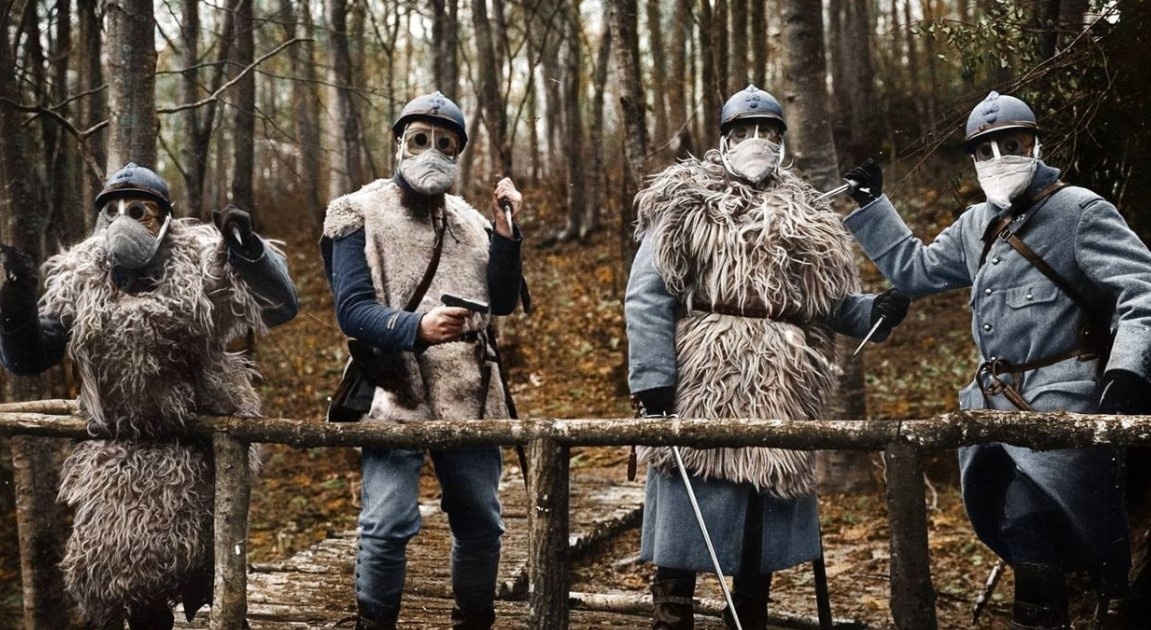 Французские траншейные рейдеры, период Первой мировой войны.