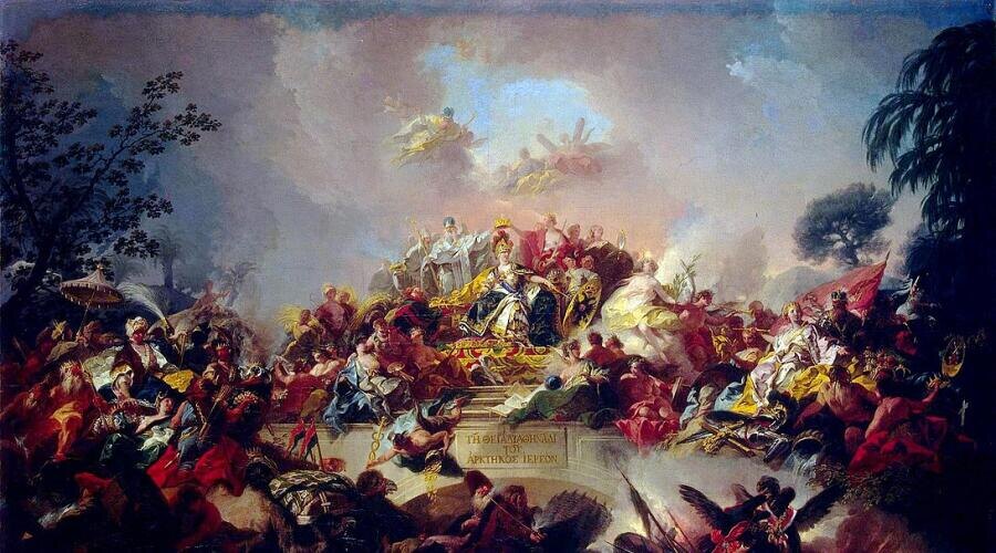    Г. Гульельми, «Апофеоз царствования Екатерины II», 1767 г. Фото: общественное достояние