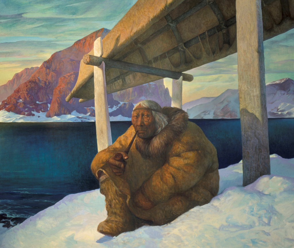 А. Миннекаев «Первый снег». Холст, акрил. 1993. Частная коллекция, США