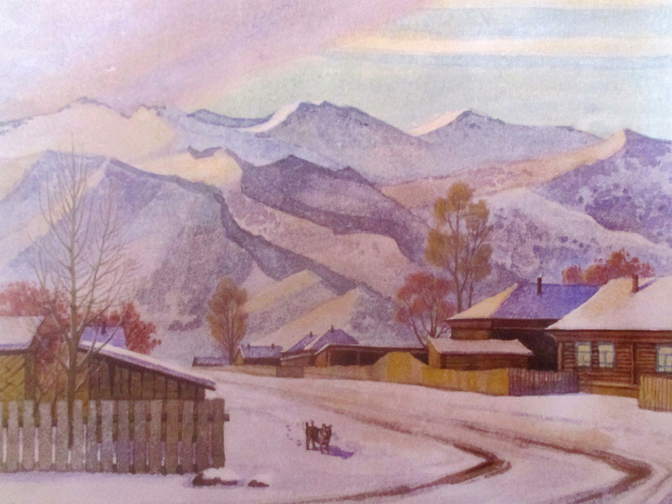 Зима на улицах Верх-Уймона