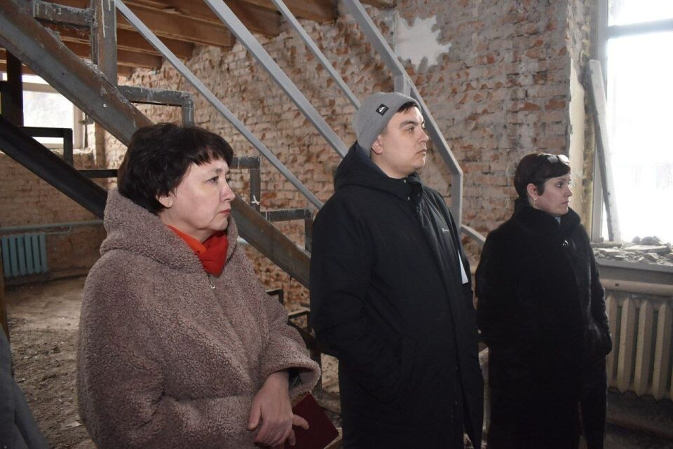    Ремонт здания лицея №1 в Горно-Алтайске изнутри. Источник: Телеграм-канал мэра Горно-Алтайска Ольги Сафроновой