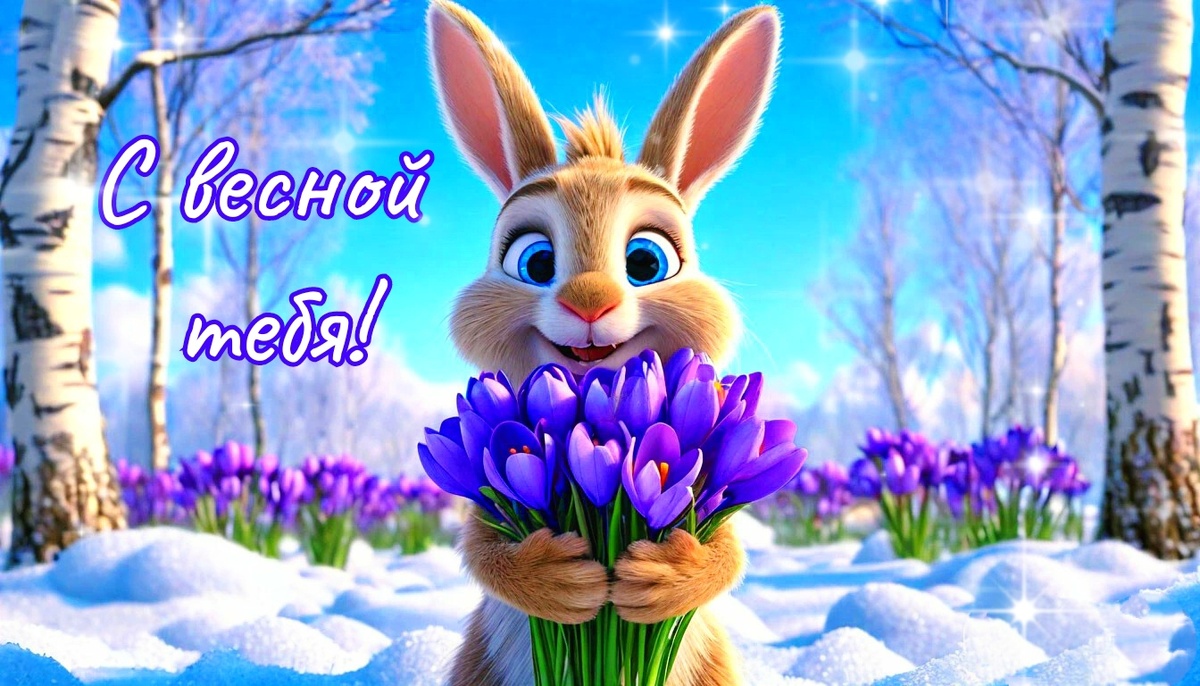 С весной тебя!