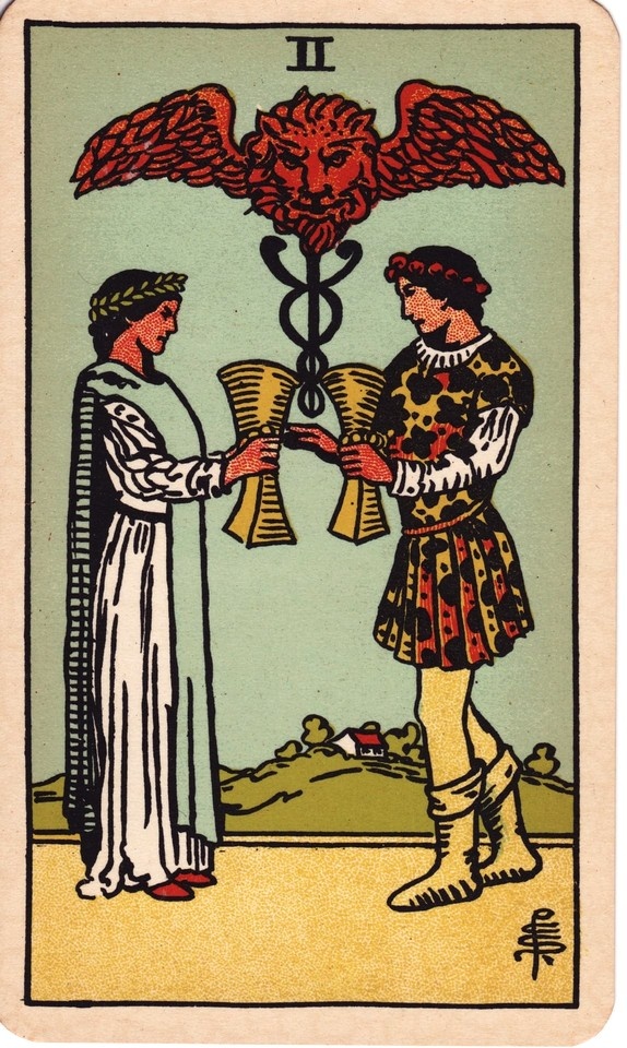  Карта Двойка Кубков