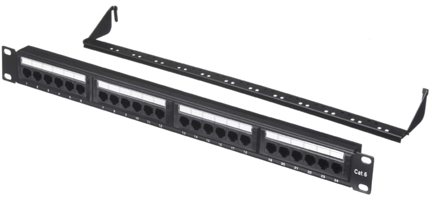 Некоторые патч-панели поставляются с органайзерами – к ним-то и нужно прикрепить кабели с помощью стяжек