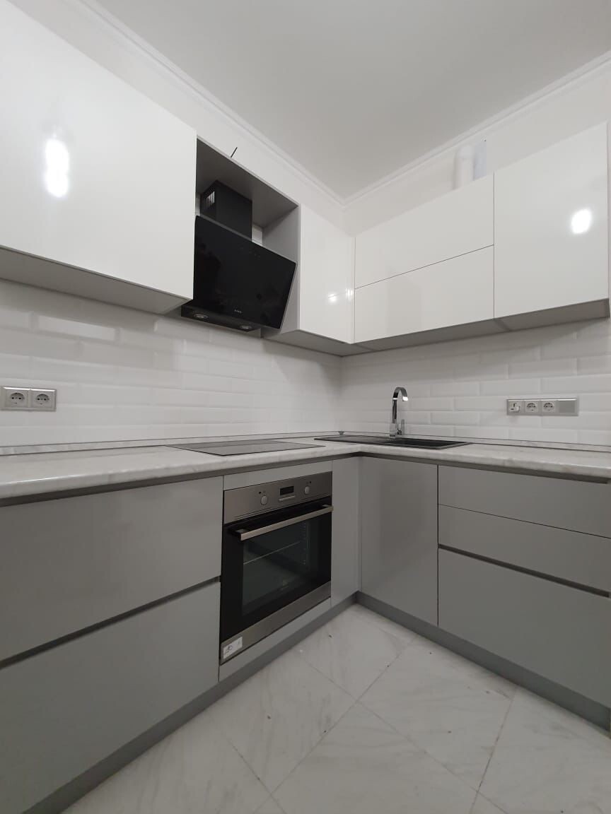 Кухня с фасадами МДФ в эмали