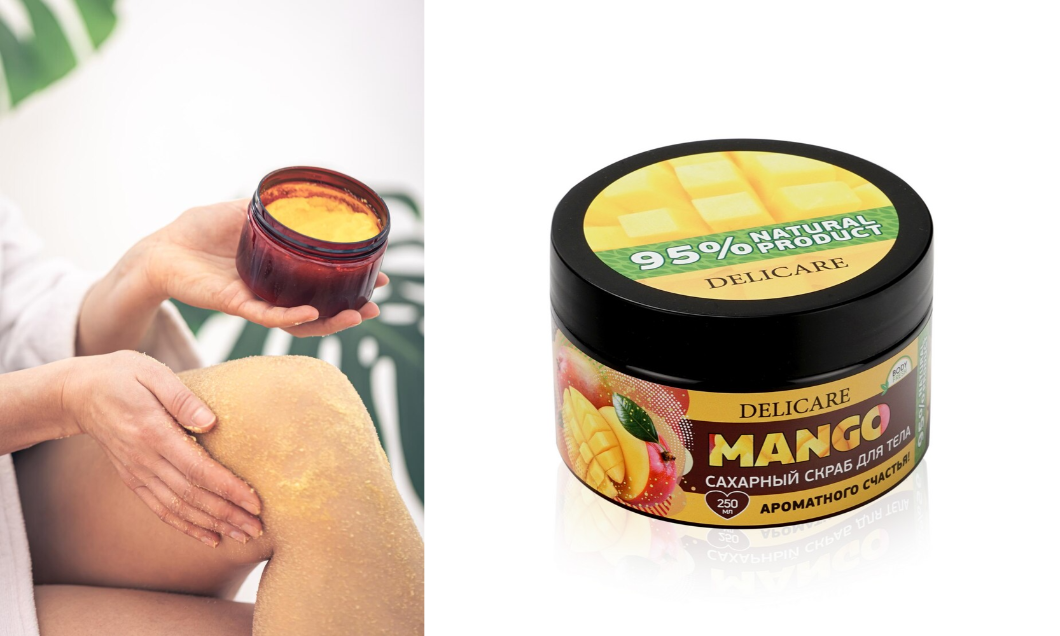 Сахарный скраб для тела Delicare Organic Secret «Кенийский манго» 