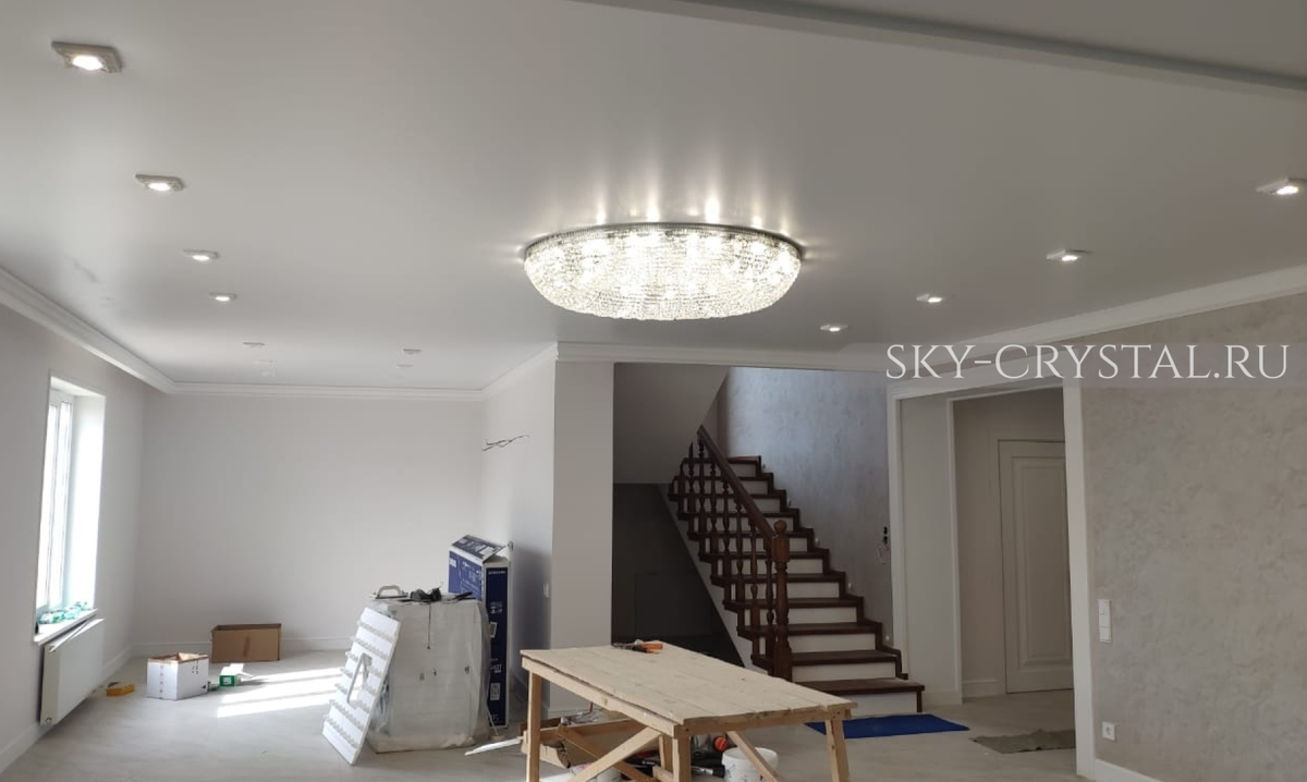 Люстра больших размеров Кольцо Опал арт.473 выс. 200 мм диам.1200