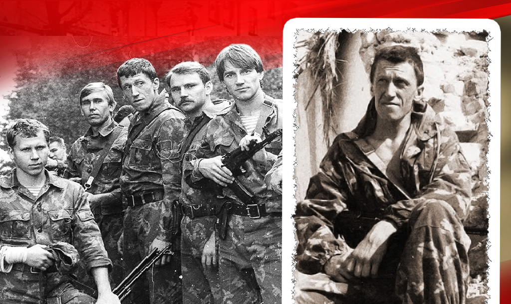 Среди бойцов "Альфы". Блинов в центре (смотрит не в объектив) / Виктор Иванович Блинов