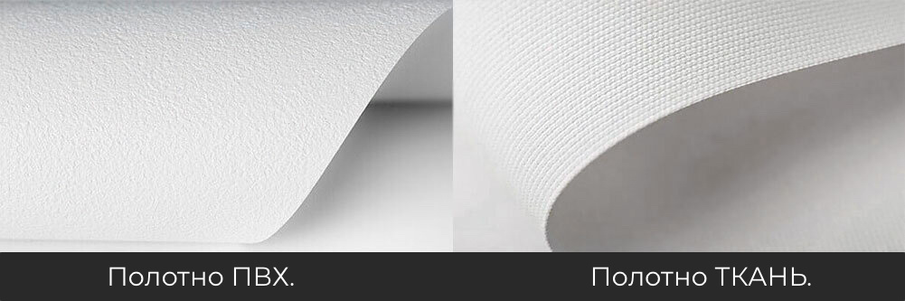 Натяжные потолки бывают двух основных типов: