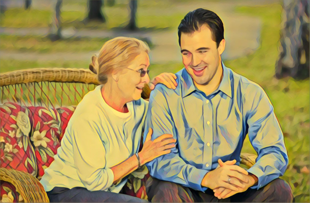 Галина Ивановна с сыном Олегом