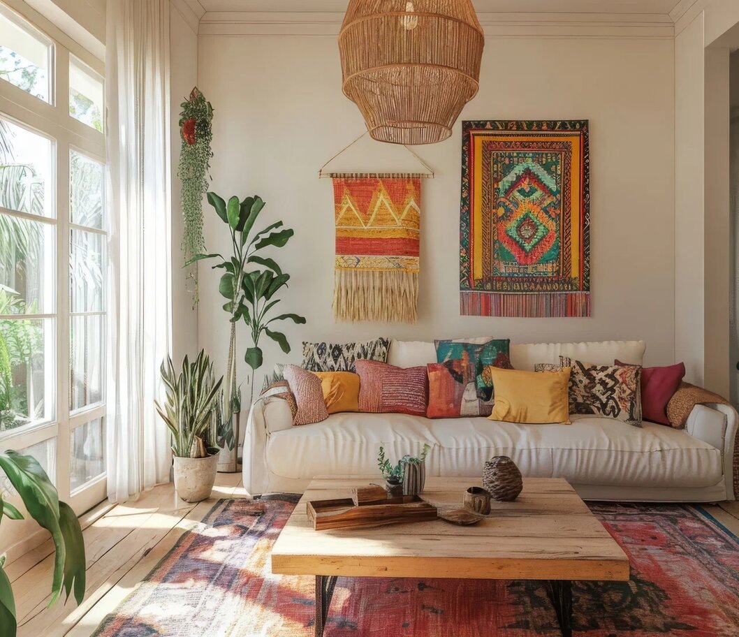 Бохо-шик прекрансо подходит загородным домам