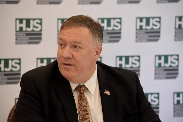 Госсекретарь США Майк Помпео в Обществе "здравого смысла" Генри Джексона. 2020 год.